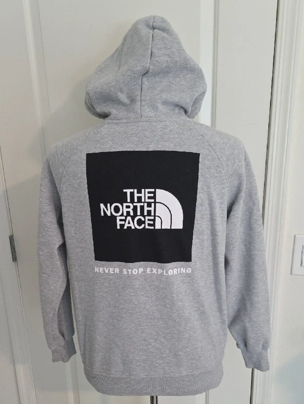The North Face Light Gray Pullover Hoodie with Logo